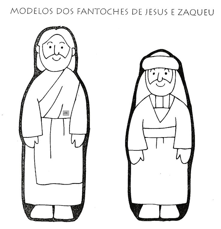 zacchaeus puppet template printable with fasterners